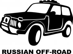 Ruso fuera de la carretera Pegatina