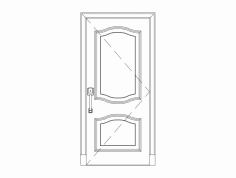 Деревянная дверь 13 файл dxf