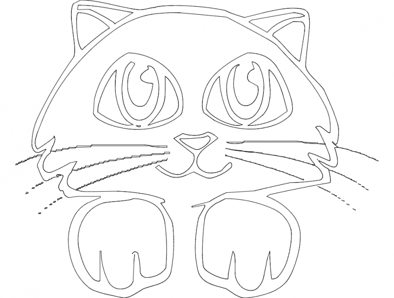 Gato 3 (Cat) файл dxf