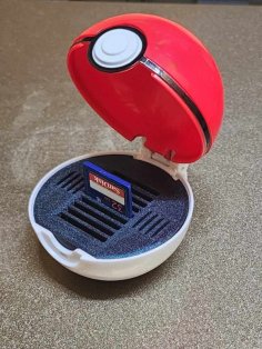 Pokeball SD Holder 3D Printer Model