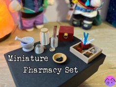 Miniature Pharmacy Set 3D Printer Model