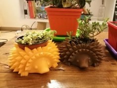 Hedgehog Planter With Feet 3D Printer Model