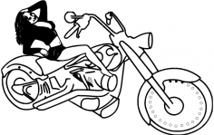 Bike Chick DXF-Datei