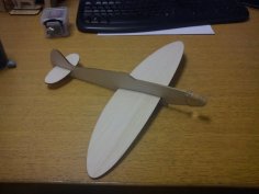 Laser Cut 350mm Wingspan Balsa Spitfire Glider