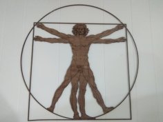 Laser Cut Vitruvian Man