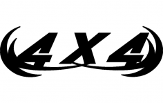Four By Four Badge dxf File