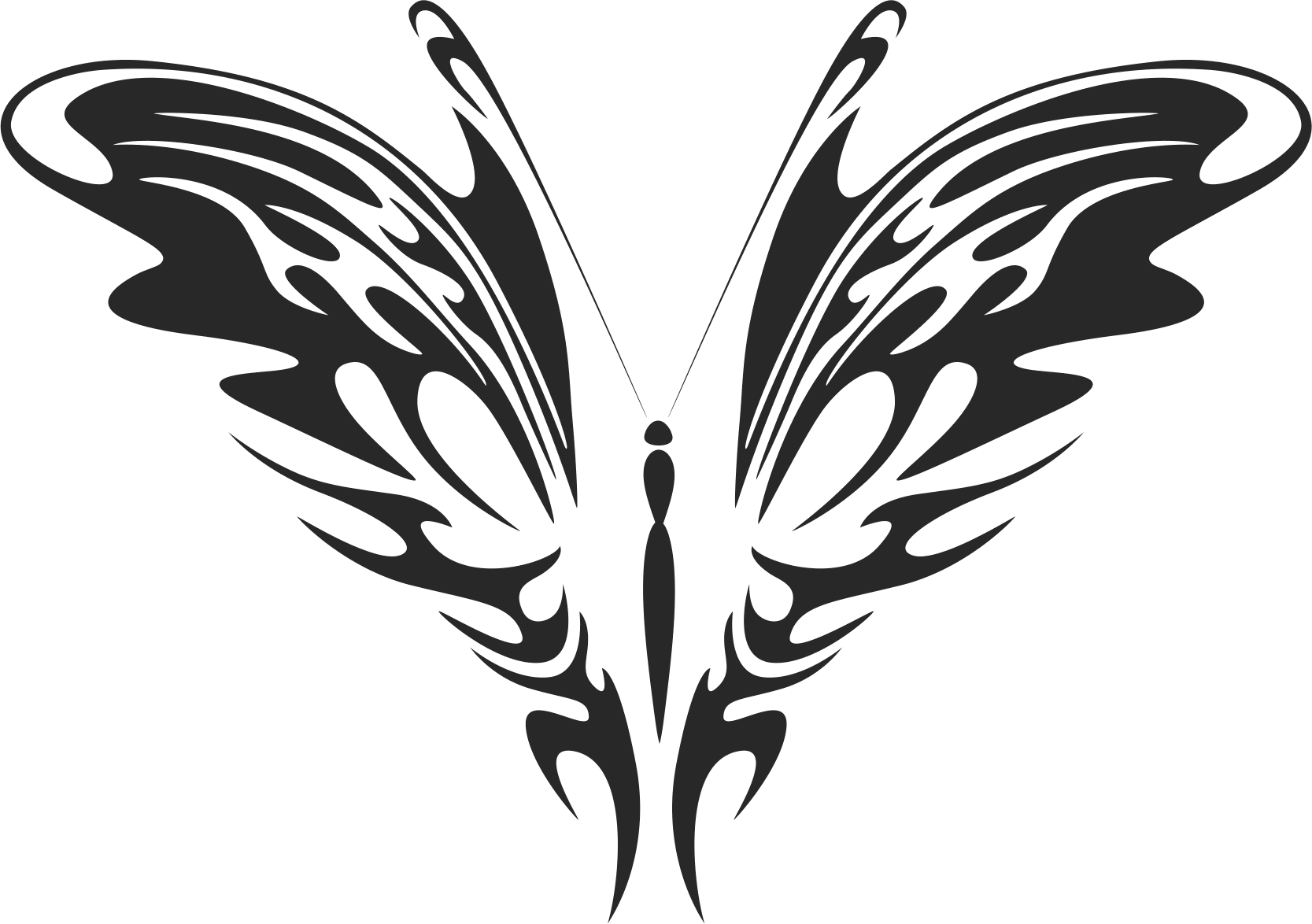 Download Tribal Butterfly Vector Art 26 DXF File Free Download ...