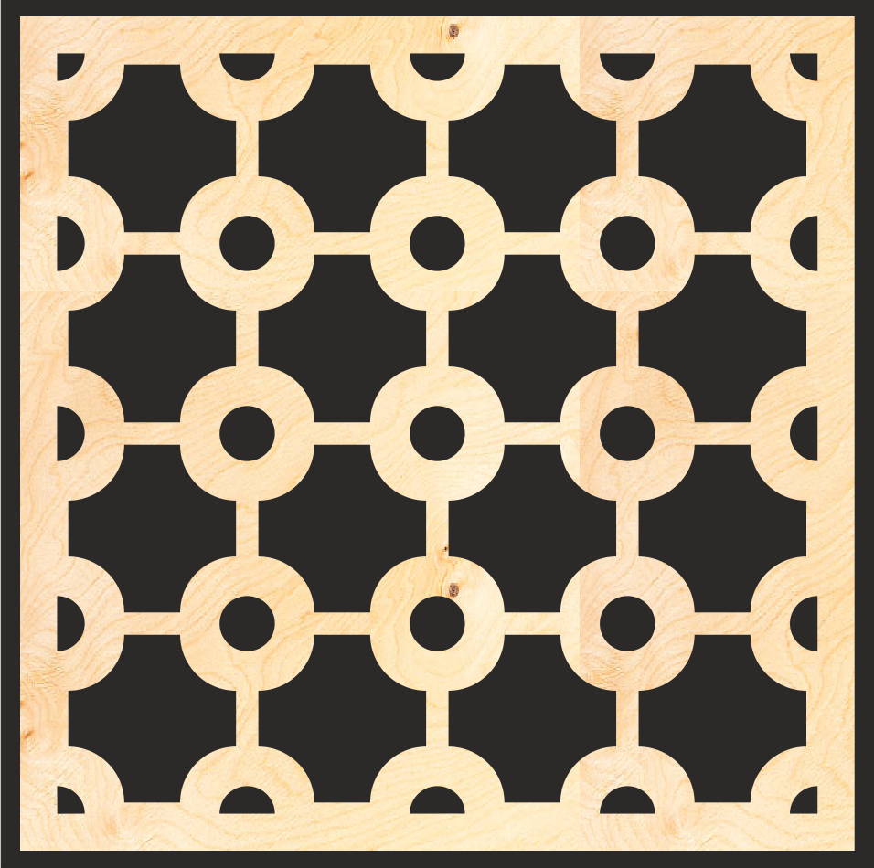 Dekorative Holzgitterplatten Muster