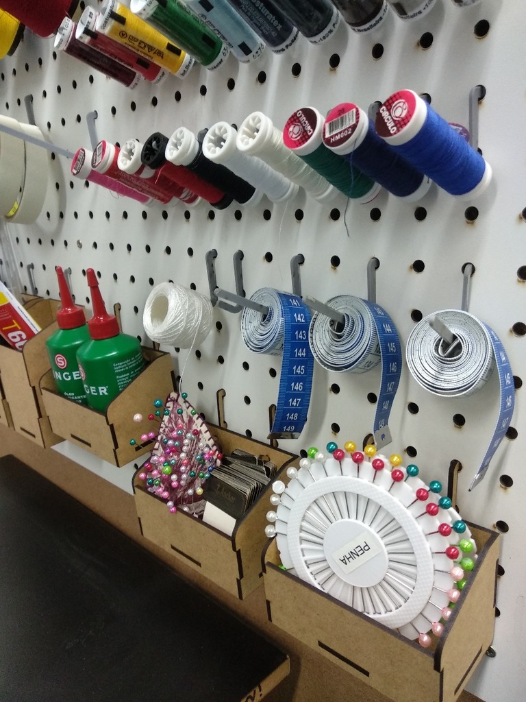 Sewing Thread Spool Holder for Pegboards - Cutting Paths