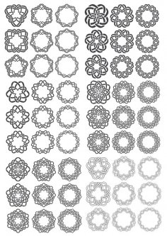 Ornamental Round Decors Free Vector