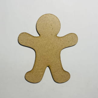 Laser Cut Wooden Gingerbread Man Shape For Crafts Free Vector