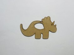 Laser Cut Wood Triceratops Cutout Shape Free Vector