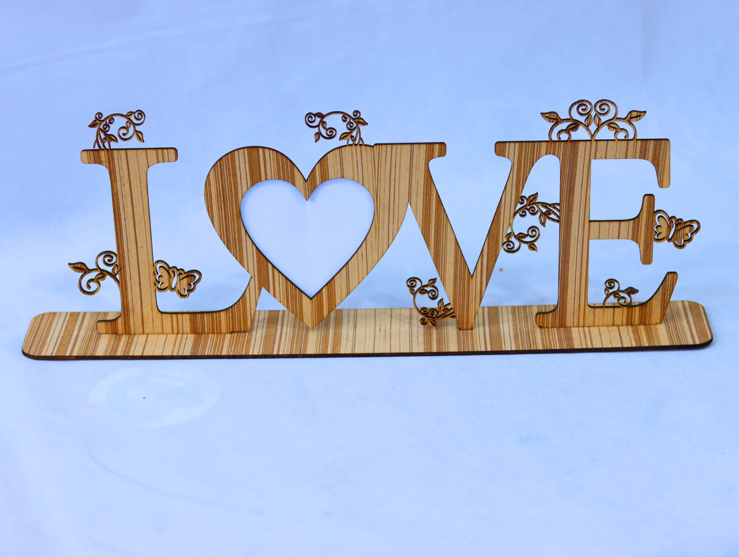 Laser Cut Love Heart Photo Frame 3mm Free Vector