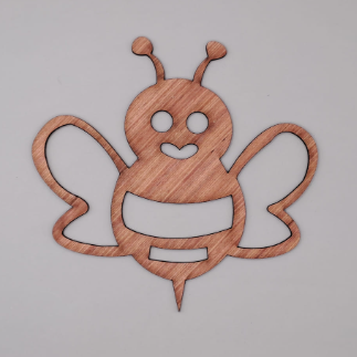 Laser Cut Bee Fly Wood Craft Embellishments Free Vector