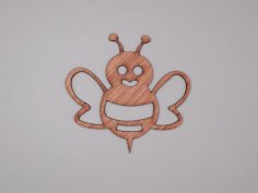 Laser Cut Bee Fly Wood Craft Embellishments Free Vector