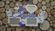 Laser Cut Baby Photo Frame Free Vector