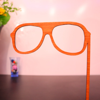Laser Cut Wooden Glasses Plywood 3mm DXF File