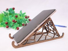 Laser Cut Wooden Phone Stand 3mm Free Vector