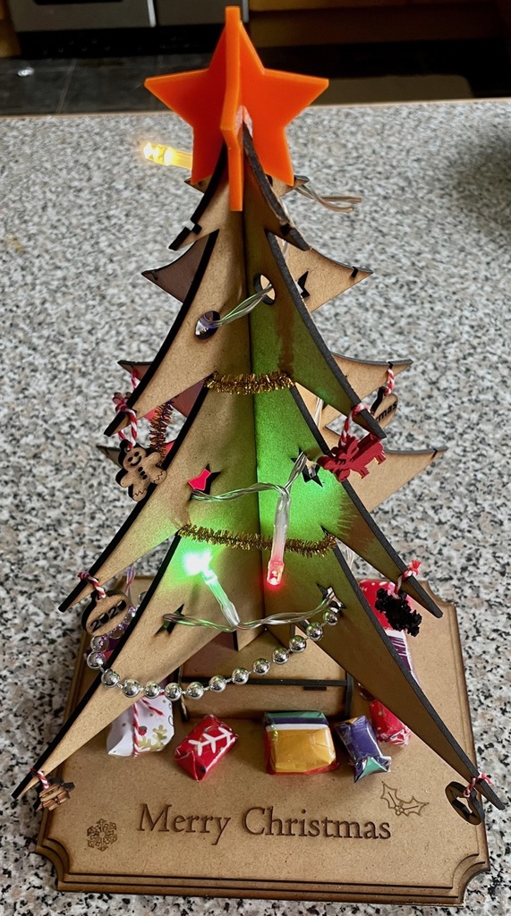 Laser Cut DIY Christmas Tree 3mm DXF File