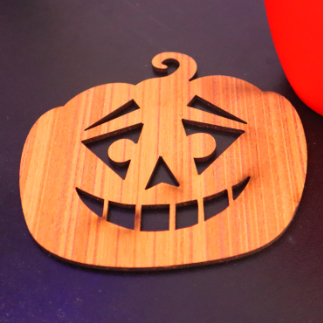 Laser Cut Halloween Drink Coaster DXF File