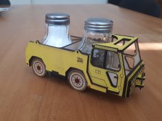 Laser Cut Salt And Pepper Stand Airfield Tractor 3mm DXF File