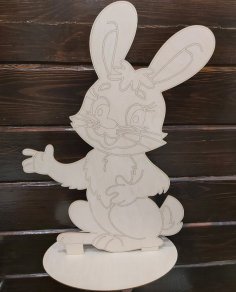 Laser Cut Bunny For Coloring Free Vector