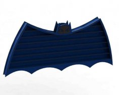Prateleira de parede de madeira em forma de morcego cortada a laser