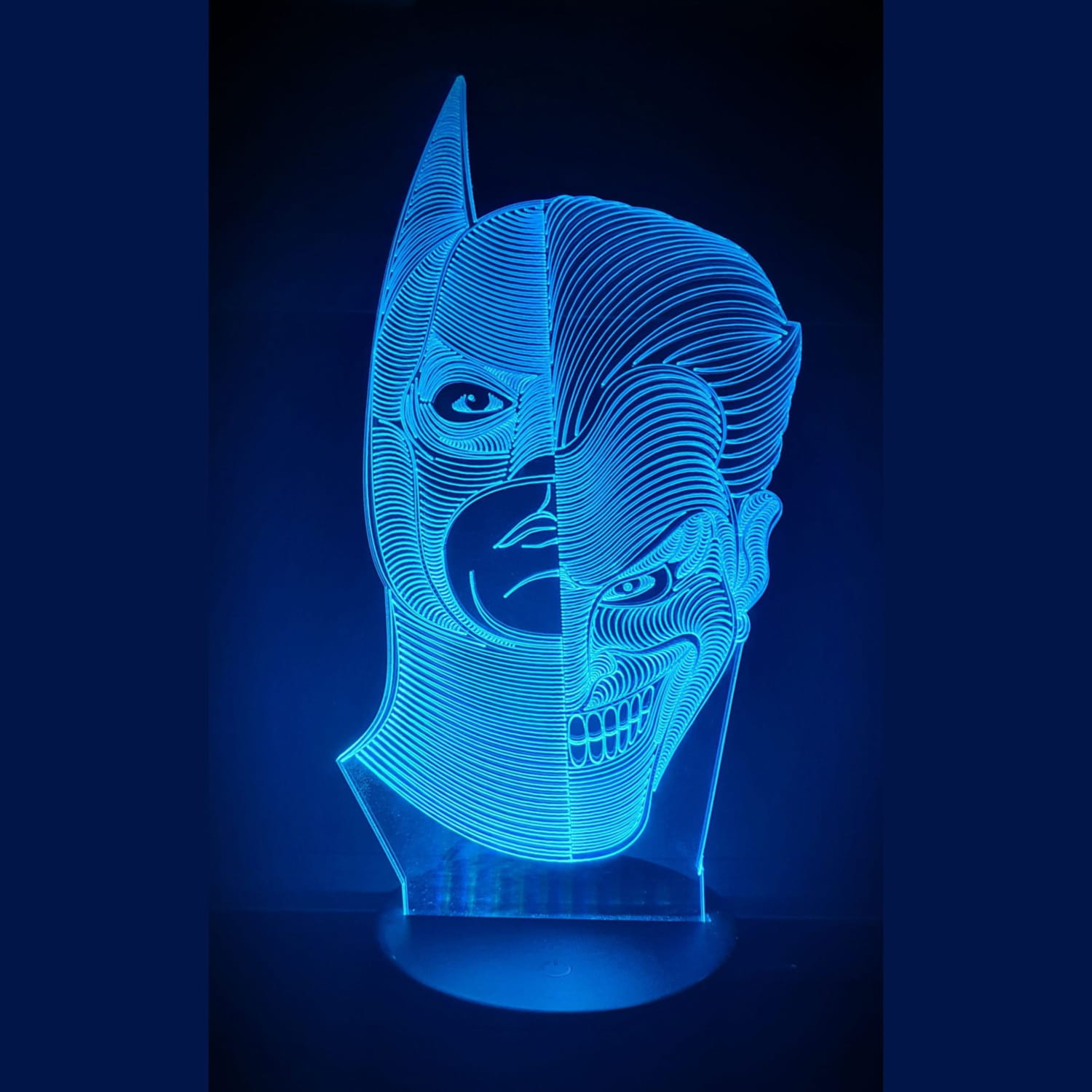 Laser Cut Batman Joker 3D Night Light Free Vector cdr Download - 3axis.co