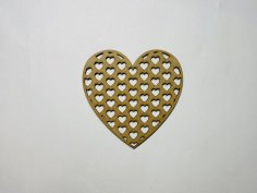 Laser Cut Unfinished Wood Heart Cutout Free Vector