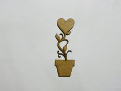 Laser Cut Flower Pot Cutout Unfinished Wood Flower Pot Shape Free Vector