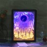 Laser Cut 3D Paper Carving Light Bedroom LED Shadow Lamp Free Vector ...