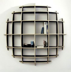 Шаблон для лазерной резки Massironi Shelf Wall Bookshelf