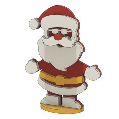 Laser Cut Santa Claus 3D Model Free Vector