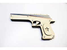 Laser Cut Rubber Band Gun Free Vector