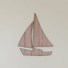 Laser Cut Sailing Ship Wood Shape For Craft Free Vector