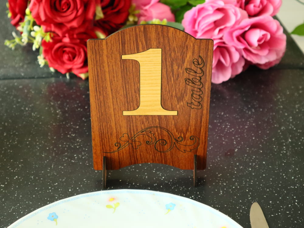 Laser Cut Wedding Table Numbers Free Vector