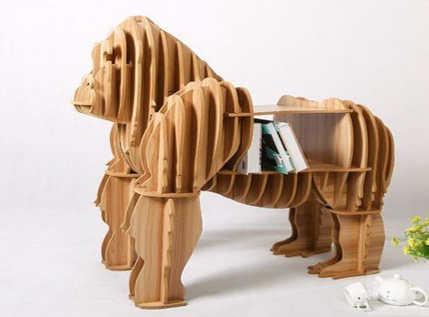Rompecabezas 3D de gorila cortado con láser