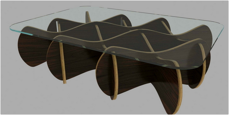 Красивый деревянный стол для лазерной резки