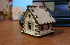 Laser Cut House Hut CNC Template Free Vector