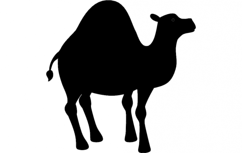 Camello silueta vector archivo dxf