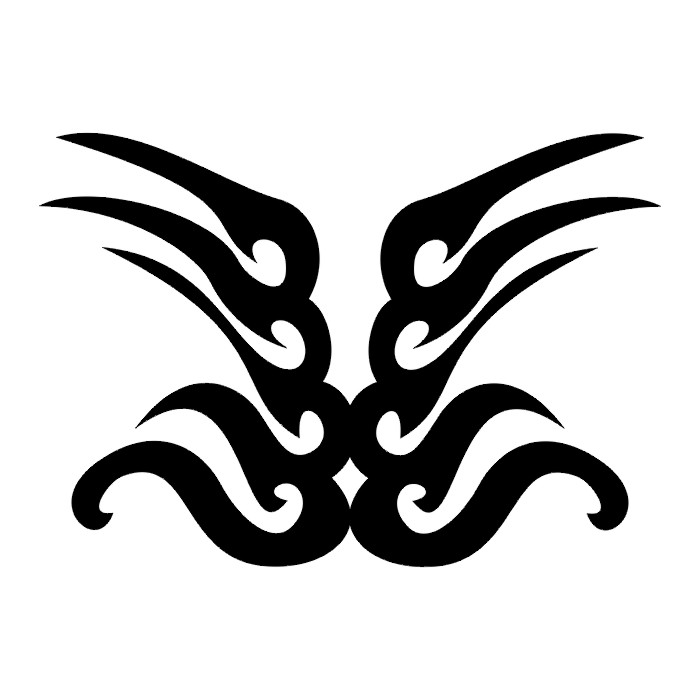 Tribal Wings Tattoo Shape Vector Art jpg Image