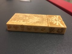 Laser Cut Zelda Laser Etched Bamboo Flash Drive