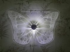 Laser Cut Butterfly 3D Illusion Lamp