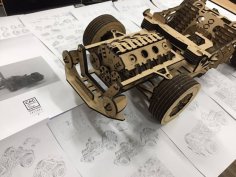 Laser Cut V8 CAR Model