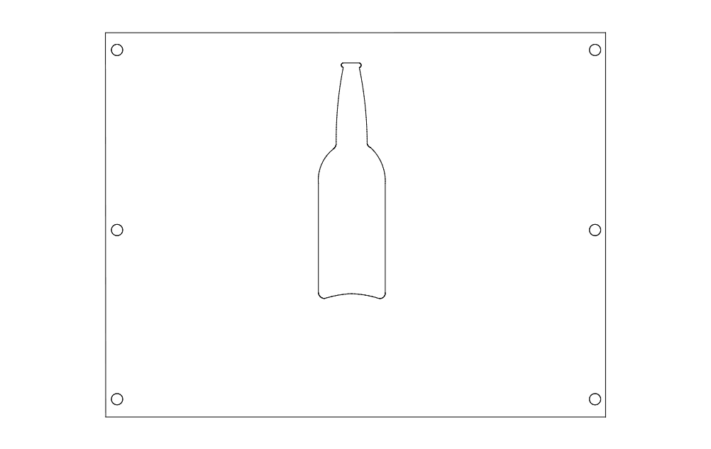 File dxf di imbottigliamento di birra