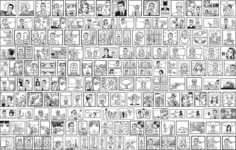 Bolhas de discurso de quadrinhos de arte pop homem mulher