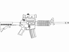 فایل dxf AR-15 Gun