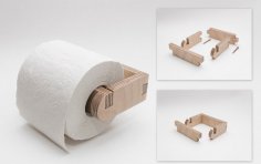 Toilet Roll Holder Laser Cut Free Vector