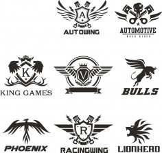 Vecteurs de collection de logos techniques