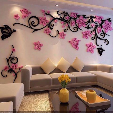Duvar Dekorasyonu Çiçek Tasarımı